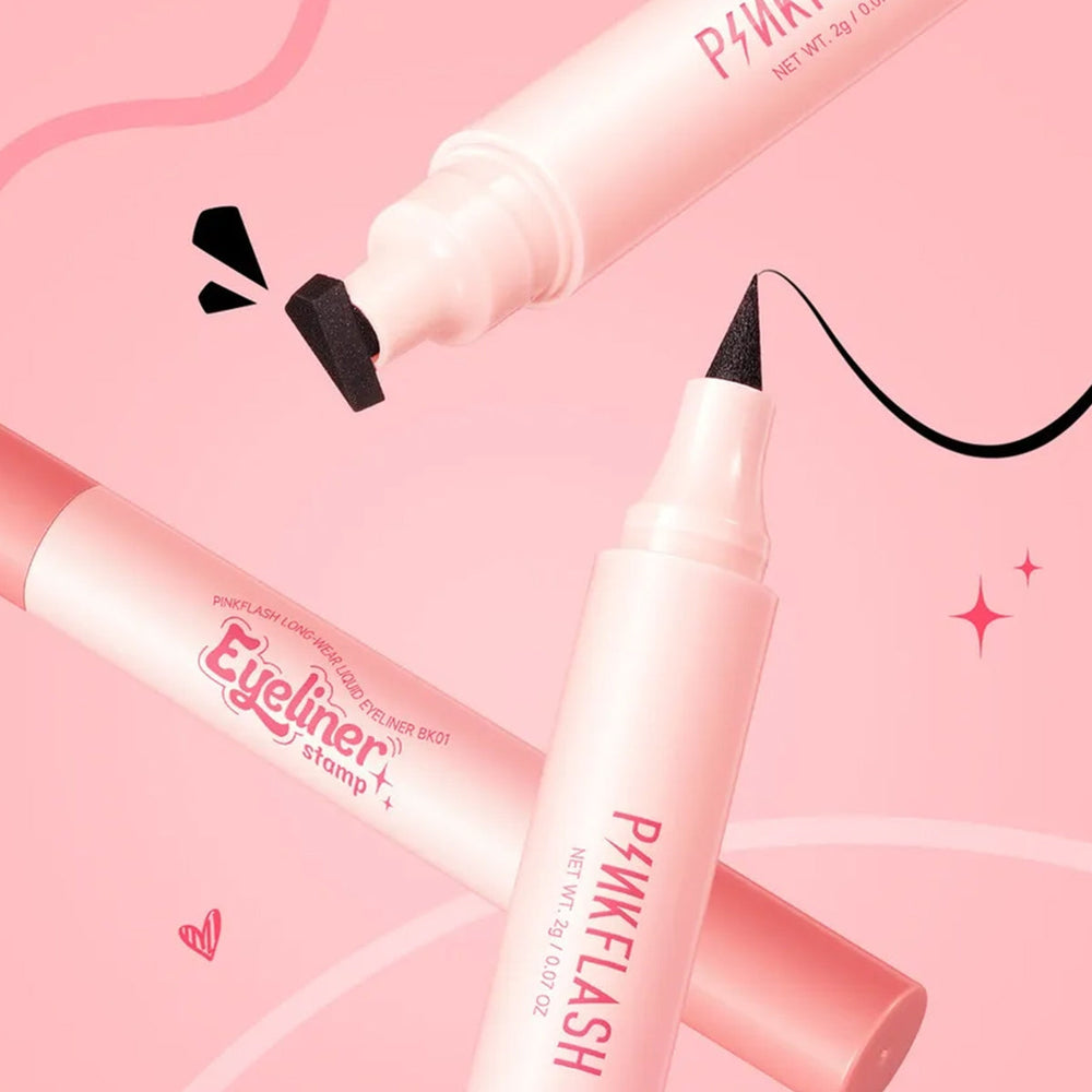 Pink Flash Long-Wear Liquid Eyeliner BK01 Intense Black 0.8g