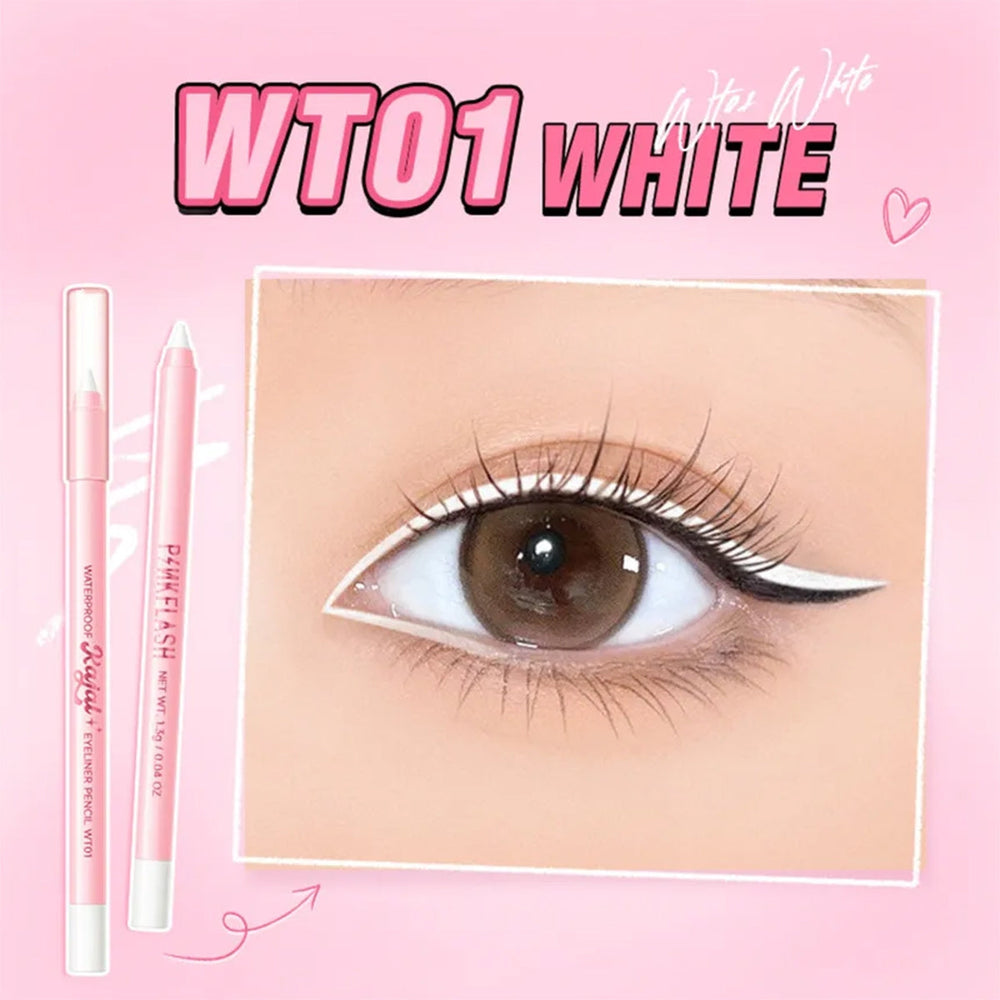 Pink Flash Waterproof Kajal Eyeliner WT01 Long-Wear Black