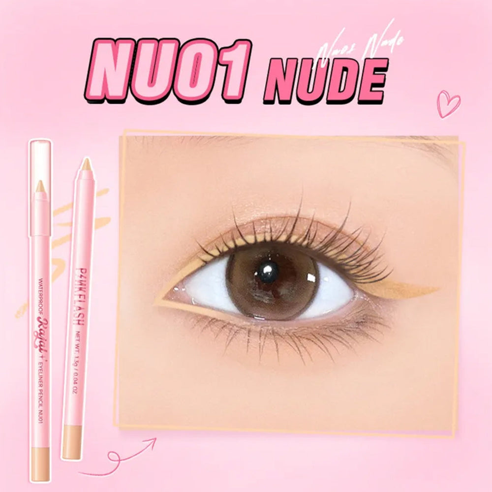 Pink Flash Waterproof Kajal Eyeliner NU01 Long-Wear Black