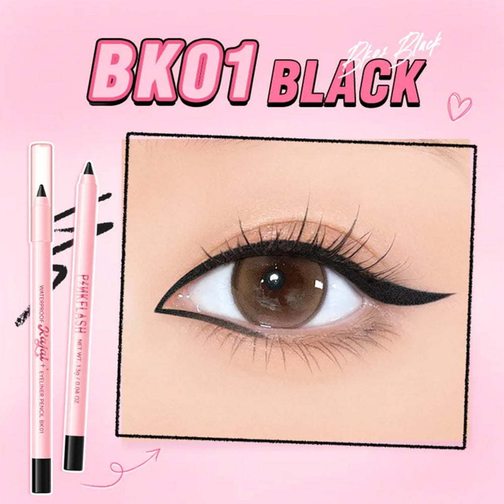 Pink Flash Waterproof Kajal Eyeliner BK01 Smudge-Resistant Black