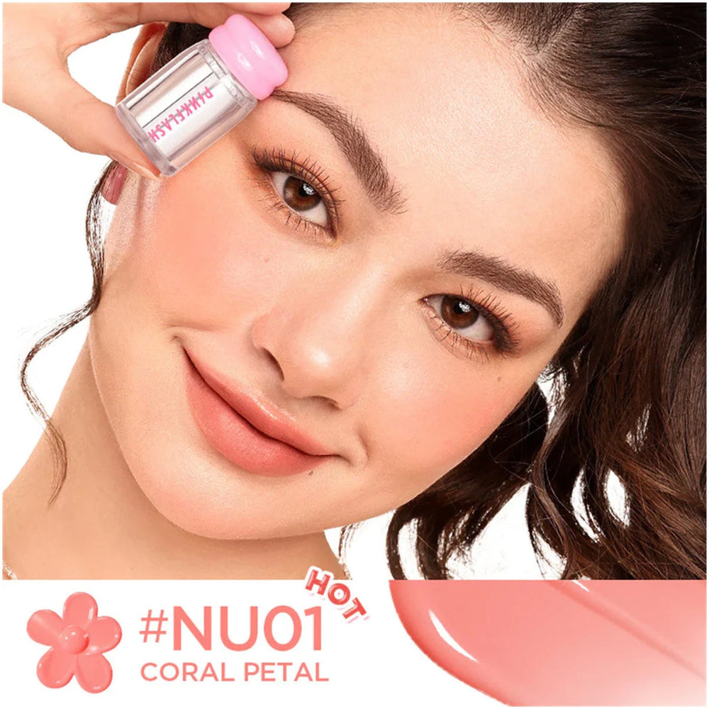 Pink Flash Smooth Velvet Blush NU01 Coral Petal Multi-Use 1pc