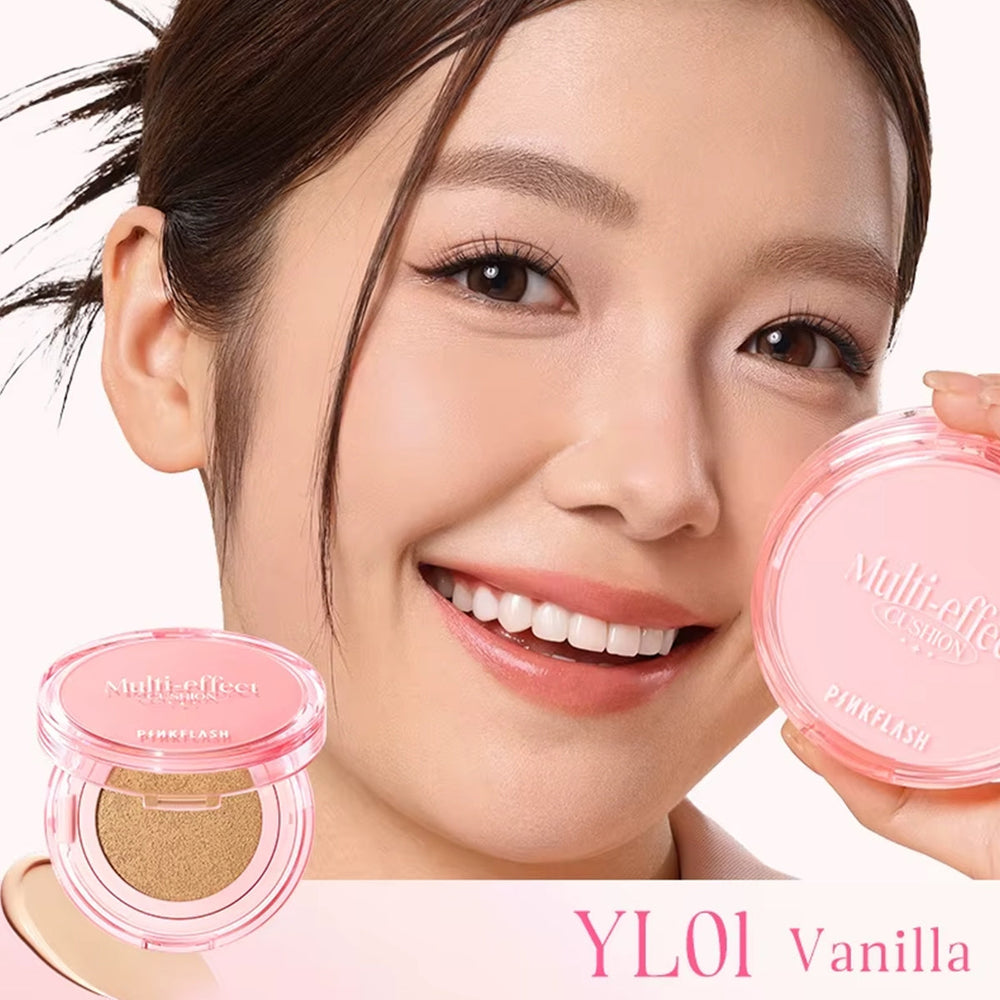 Pink Flash Cushion Foundation YL01 Vanilla Matte Finish