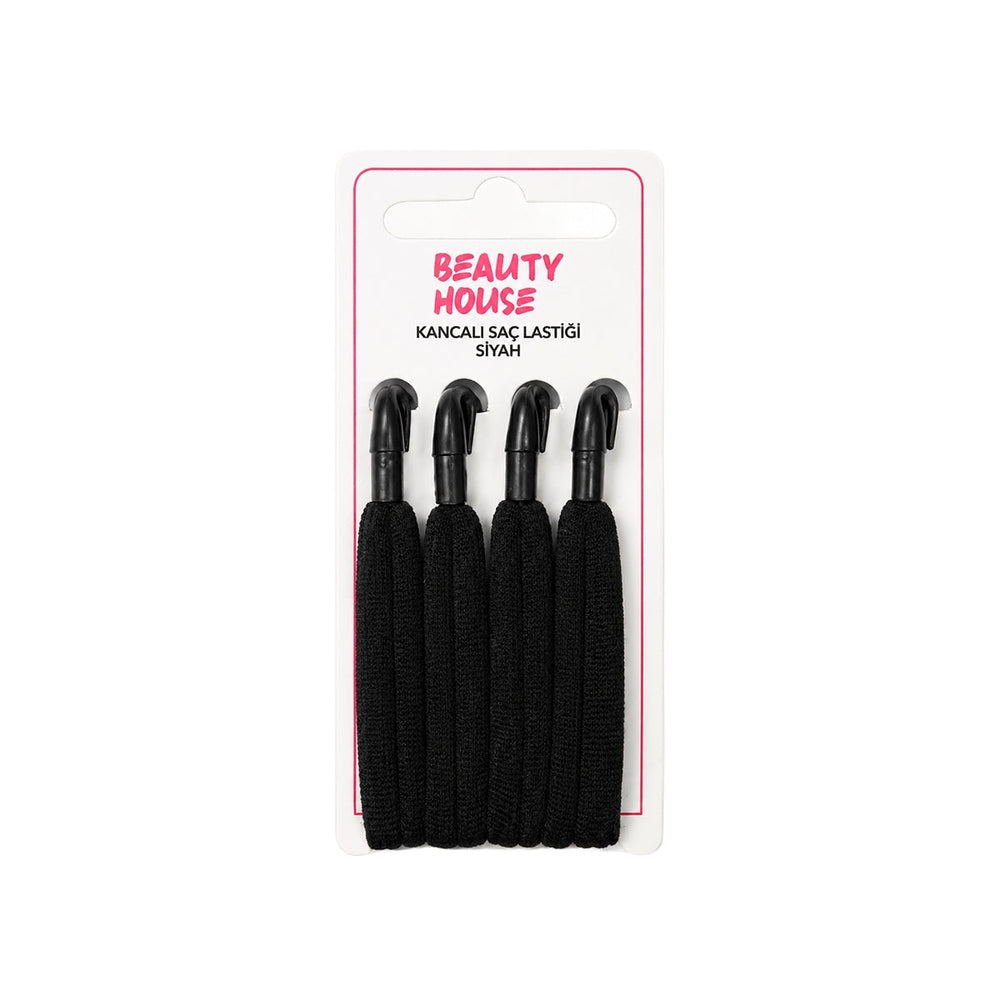 Beauty House Black Hook Hair Tie for Secure Styling 1 Piece