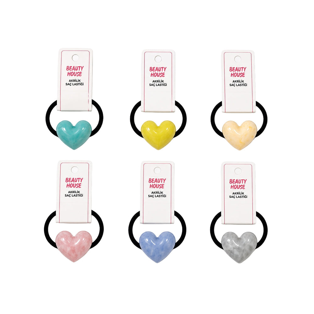 Beauty House Acrylic Hair Tie Stylish Assorted Design 1 pc