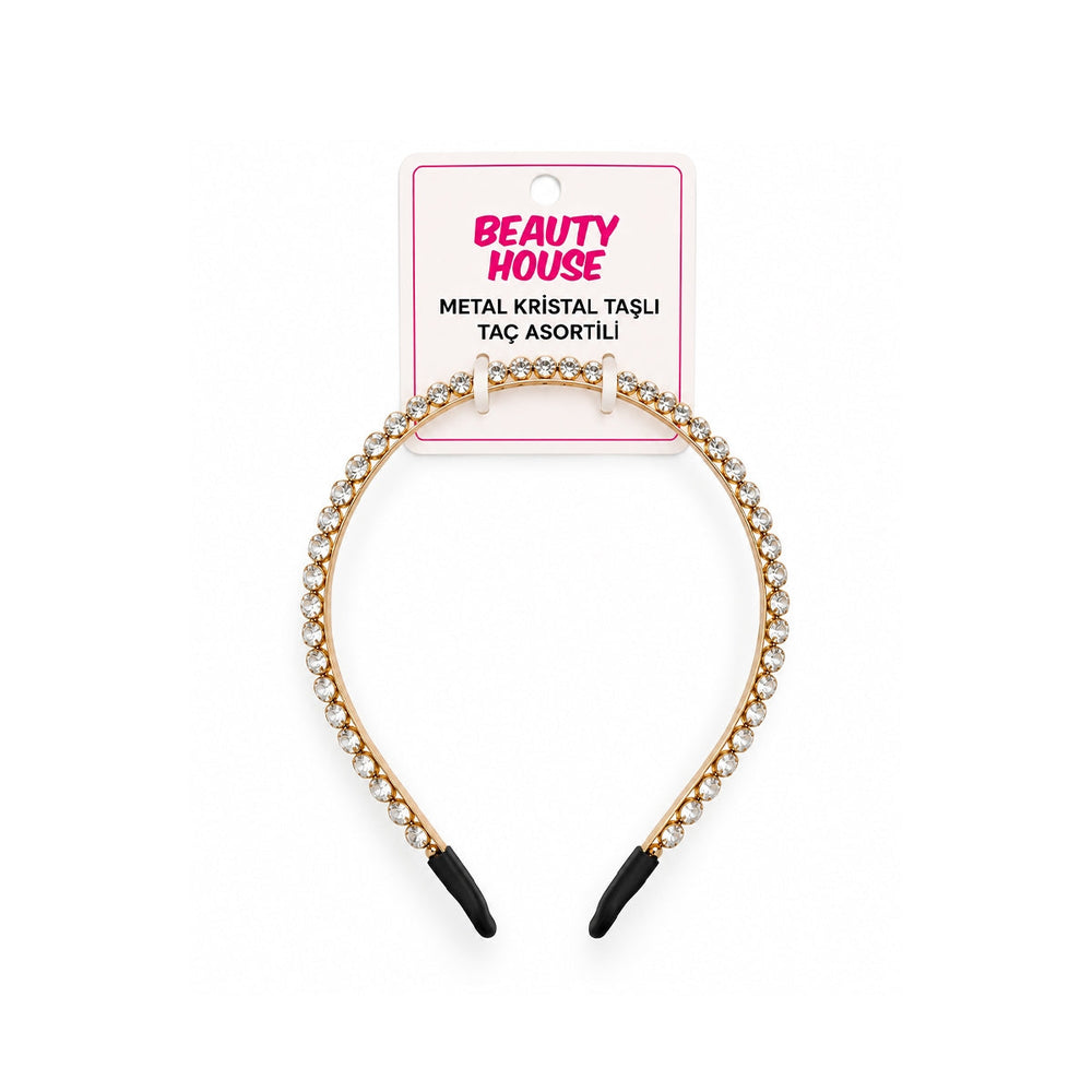Beauty House Metal Crystal Stone Headband Elegant Hair Accessory