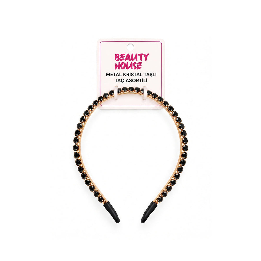 Beauty House Metal Crystal Stone Headband Elegant Hair Accessory