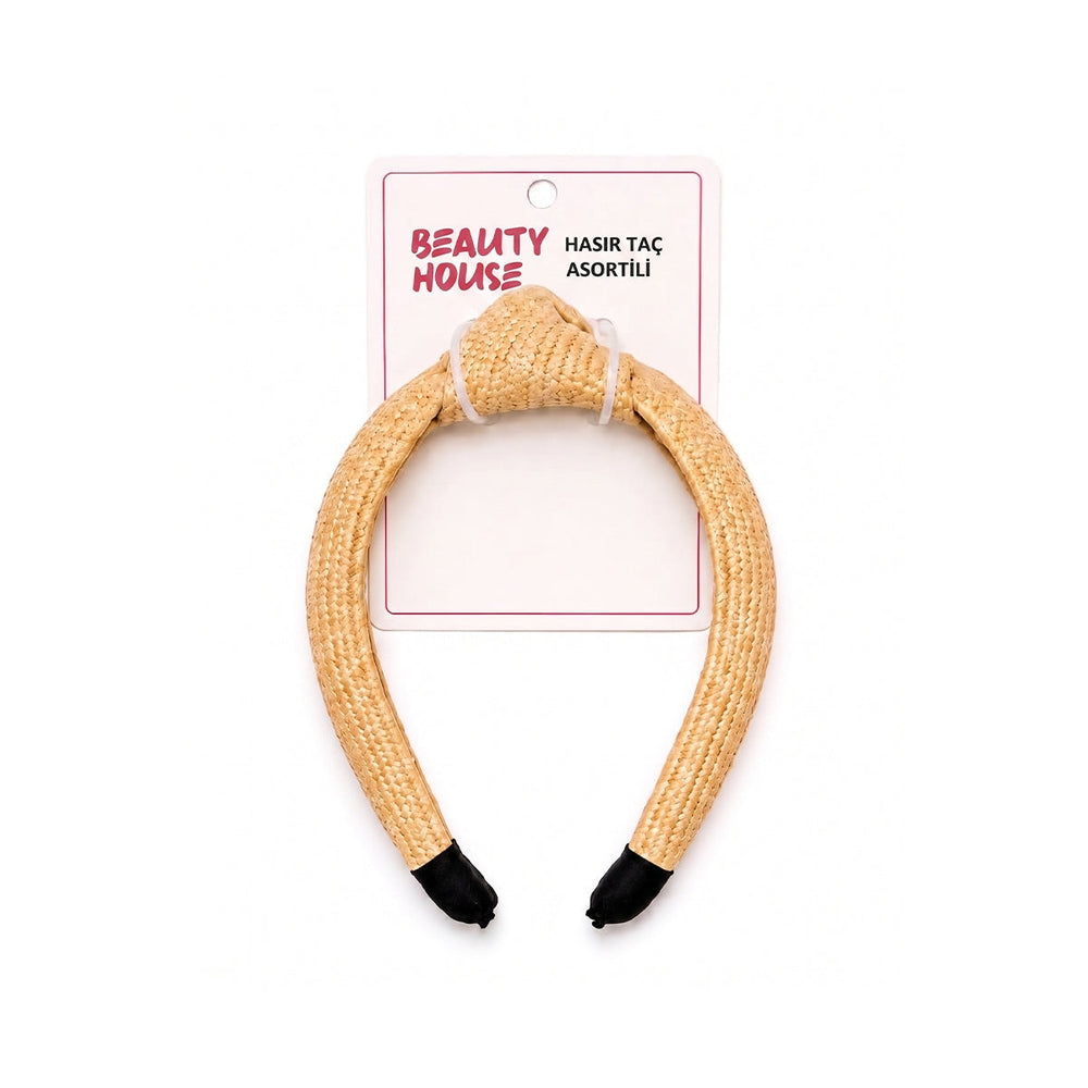 Beauty House Straw Woven Headband Natural Style Hair Accessory