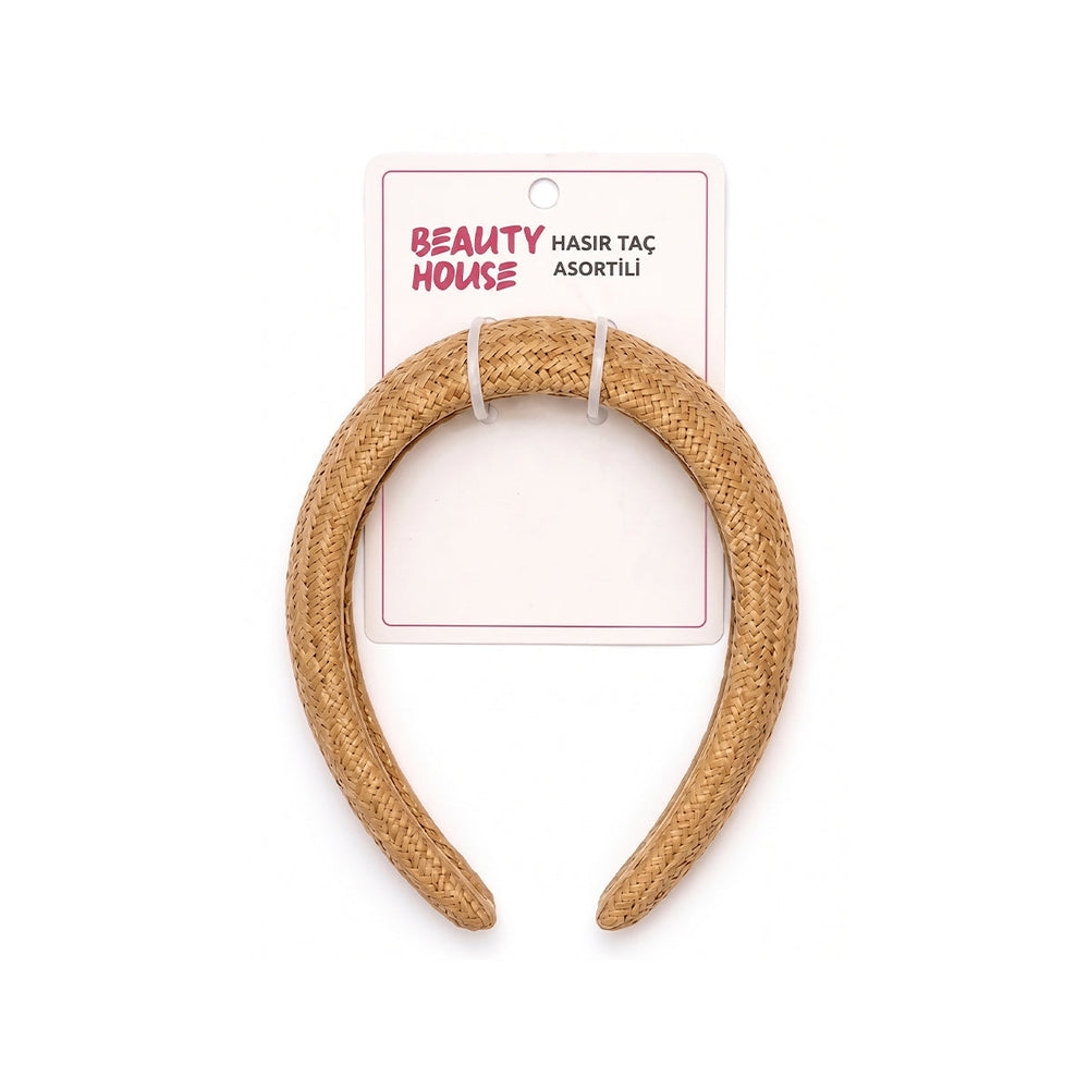 Beauty House Straw Woven Headband Natural Style Hair Accessory