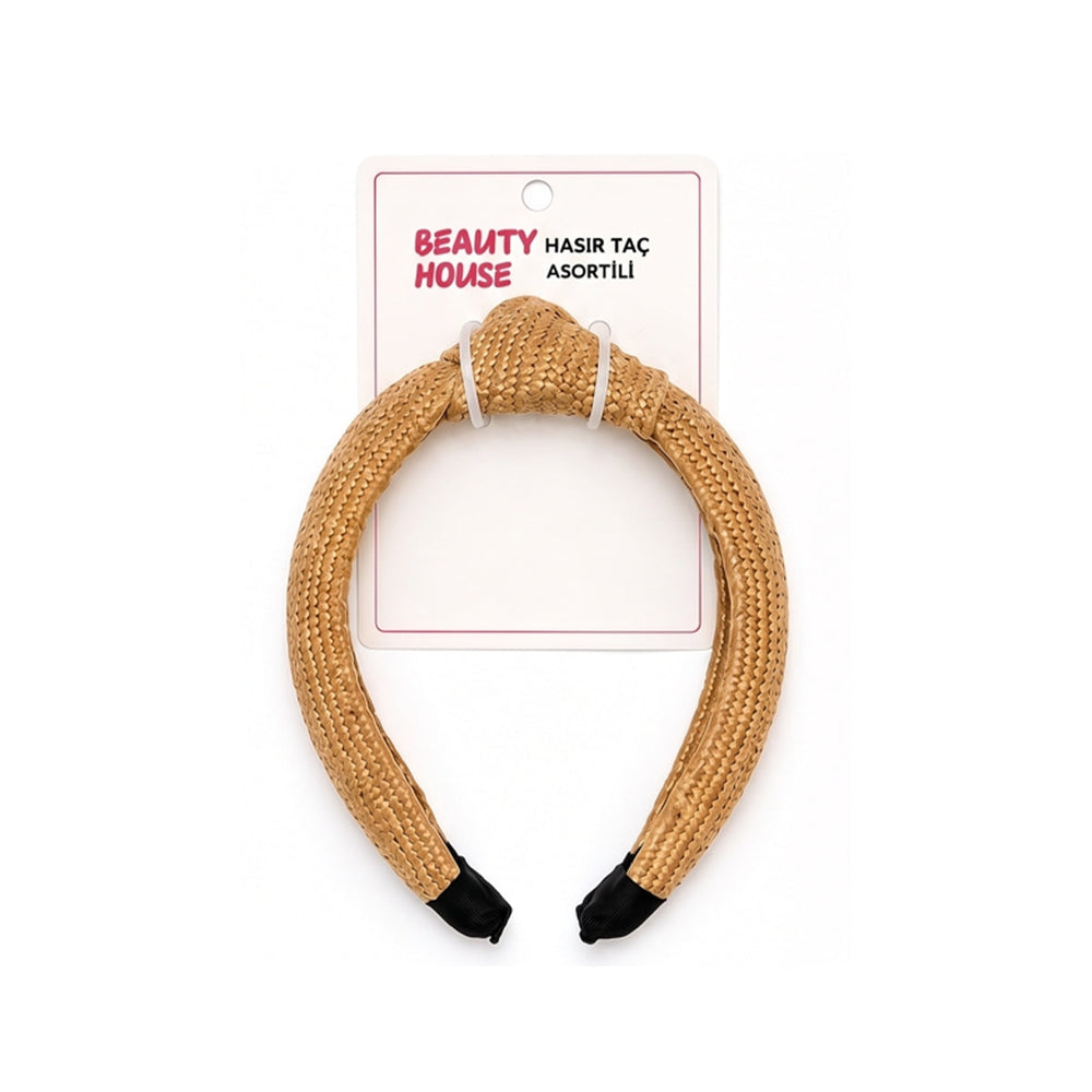 Beauty House Straw Woven Headband Natural Style Hair Accessory