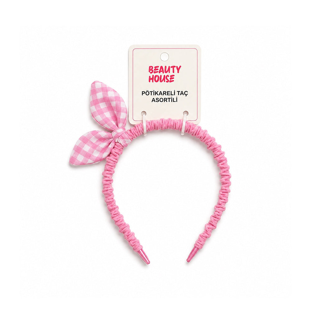 Beauty House Gingham Plaid Headband Stylish Hair Accessory 1 pc