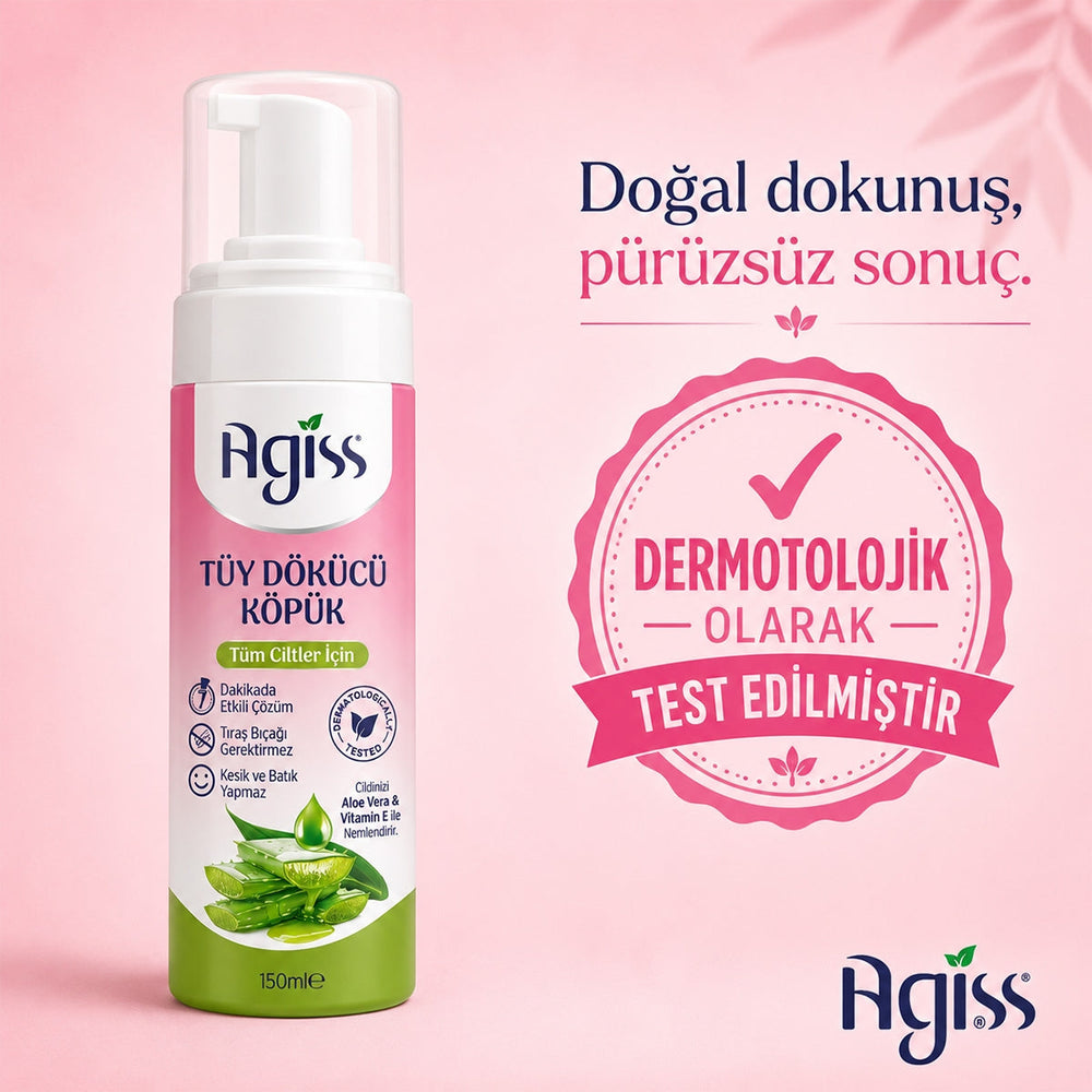 Agiss Hair Removal Foam with Aloe Vera and Vitamin E 150 ml