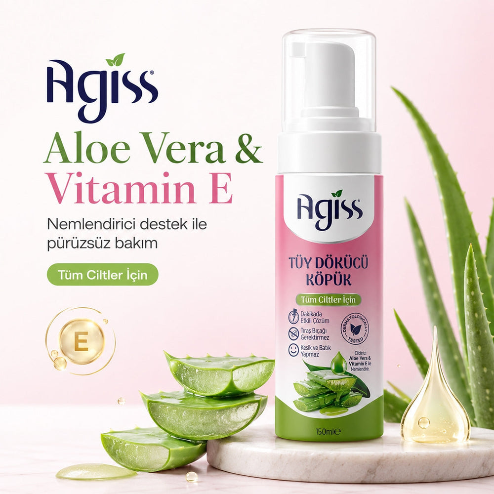 Agiss Hair Removal Foam with Aloe Vera and Vitamin E 150 ml