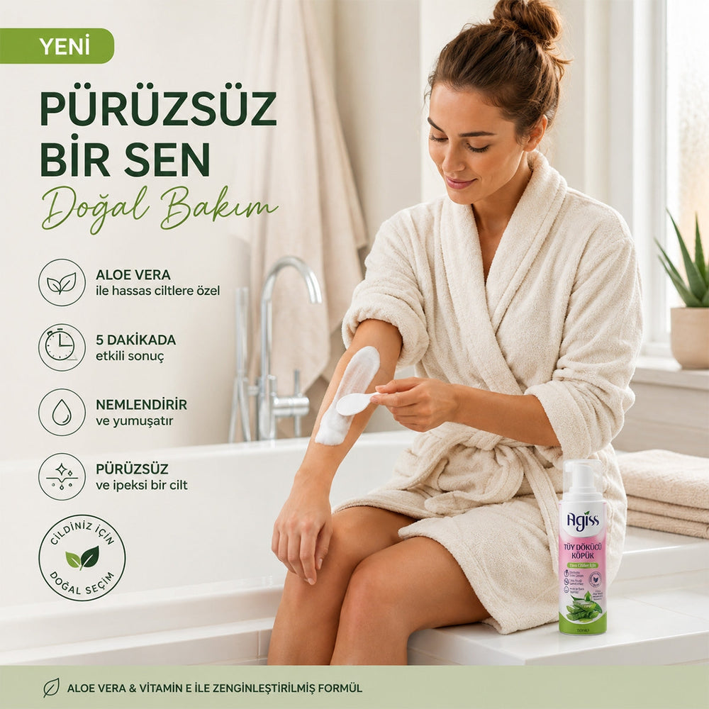 Agiss Hair Removal Foam with Aloe Vera and Vitamin E 150 ml