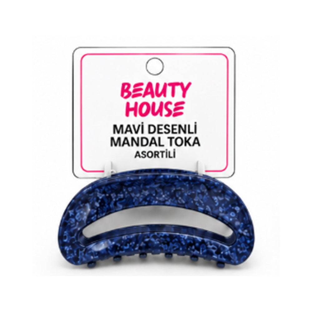 Beauty House Blue Patterned Hair Claw Clip for Daily Styling