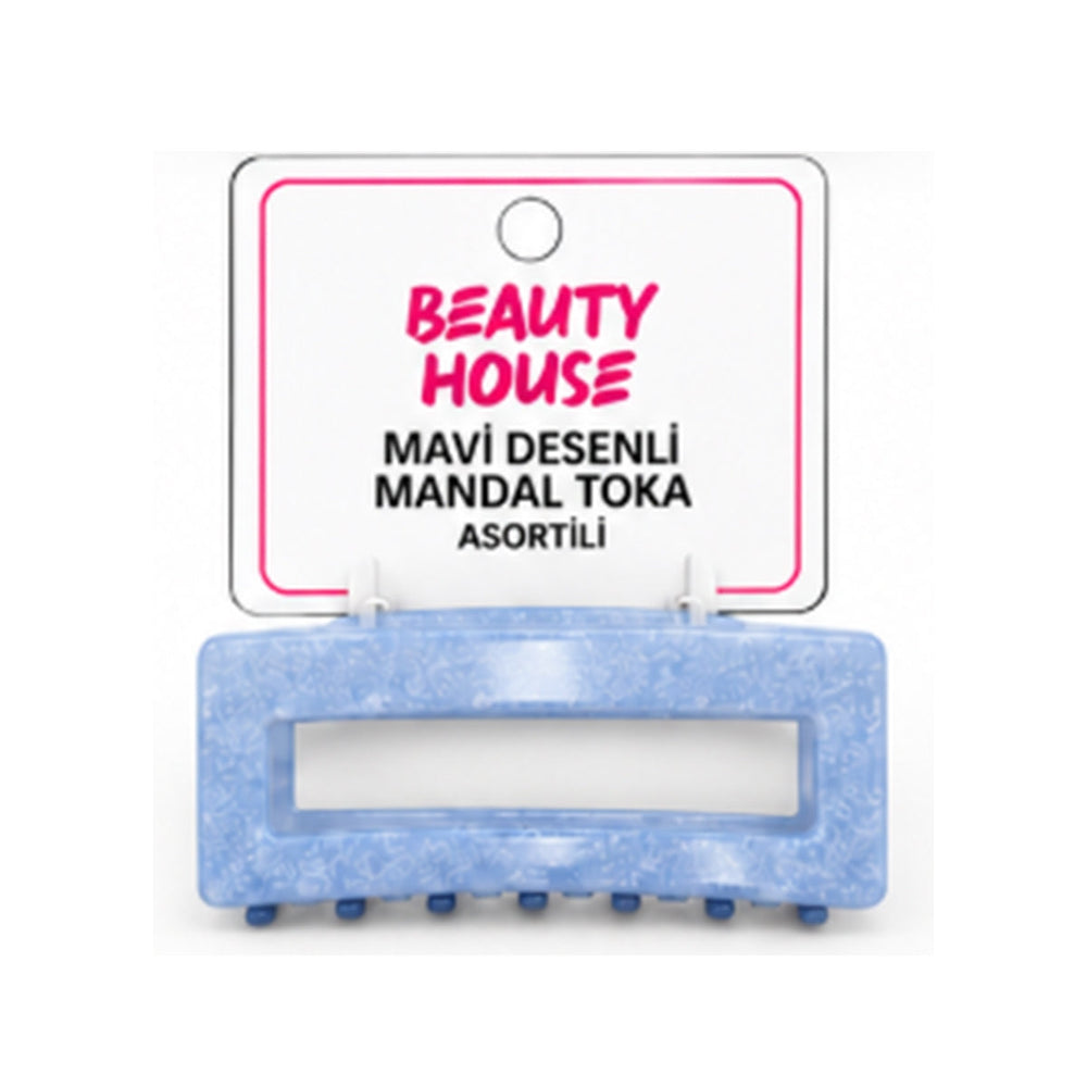 Beauty House Blue Patterned Hair Claw Clip for Daily Styling