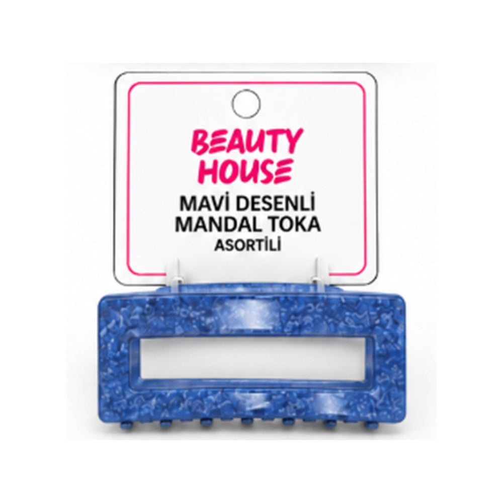 Beauty House Blue Patterned Hair Claw Clip for Daily Styling