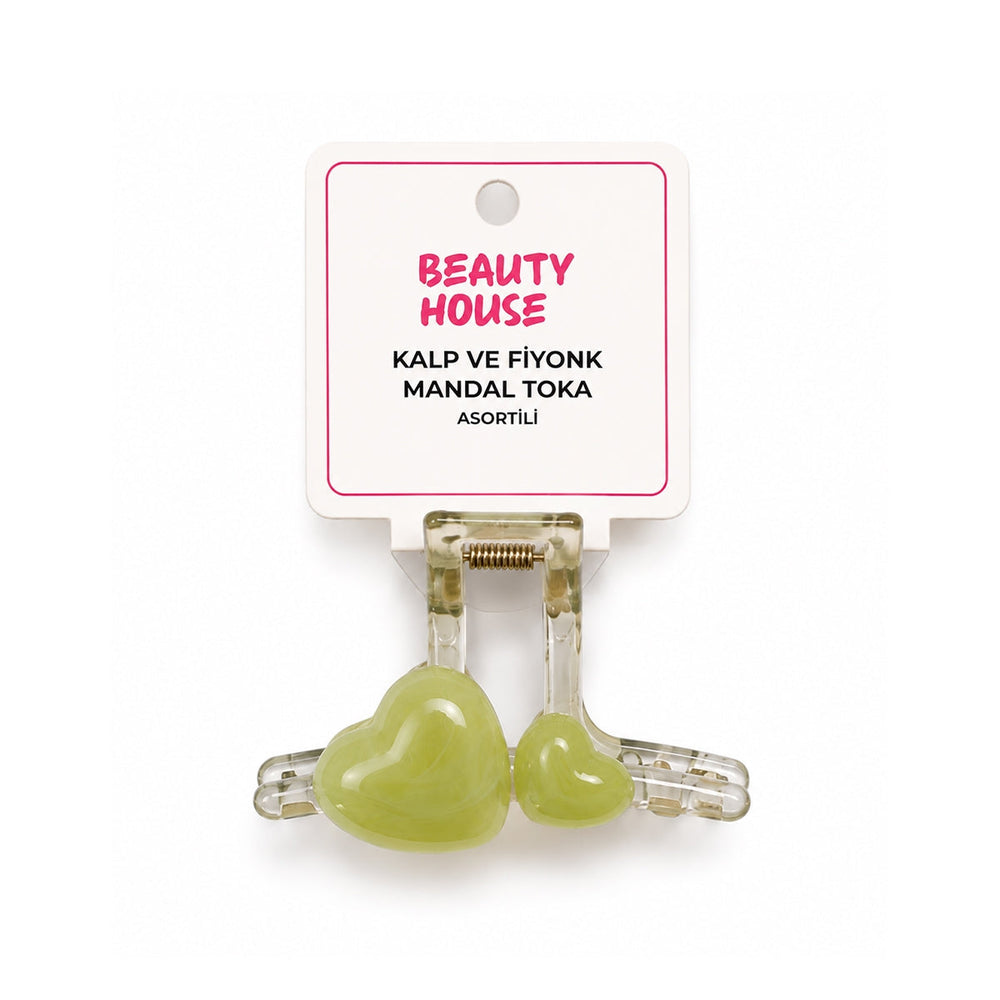 Beauty House Heart & Bow Claw Clip Hair Accessory 1 pc