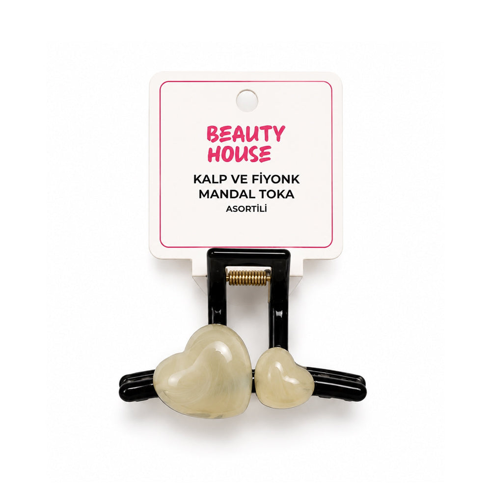 Beauty House Heart & Bow Claw Clip Hair Accessory 1 pc