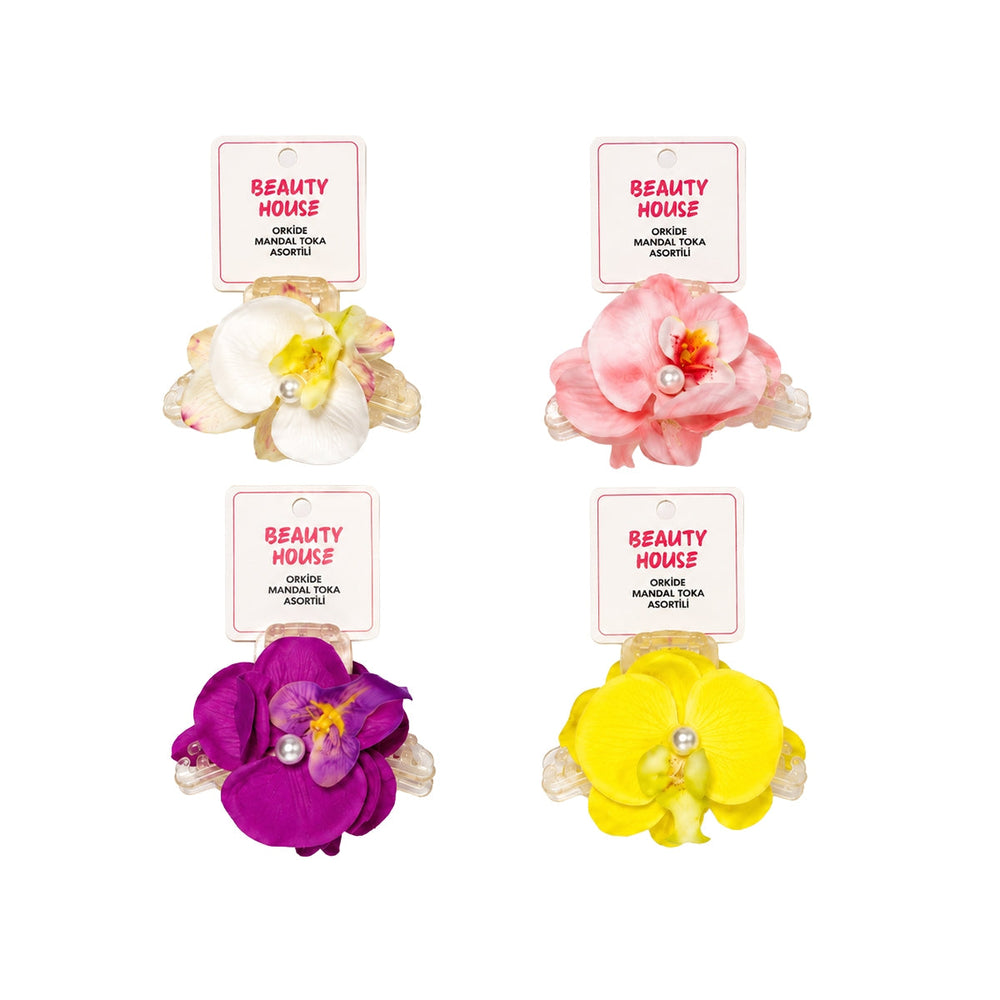 Beauty House Orchid Flower Hair Claw Clip 1 pc