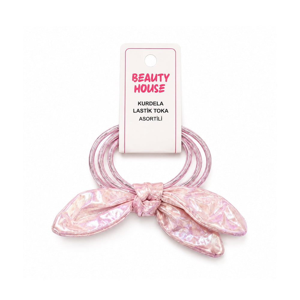 Beauty House Ribbon Elastic Hair Tie Assorted Colors 1 pc