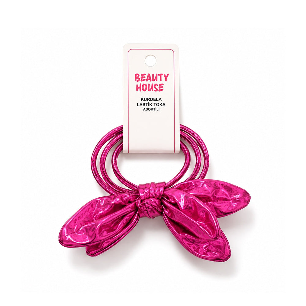 Beauty House Ribbon Elastic Hair Tie Assorted Colors 1 pc