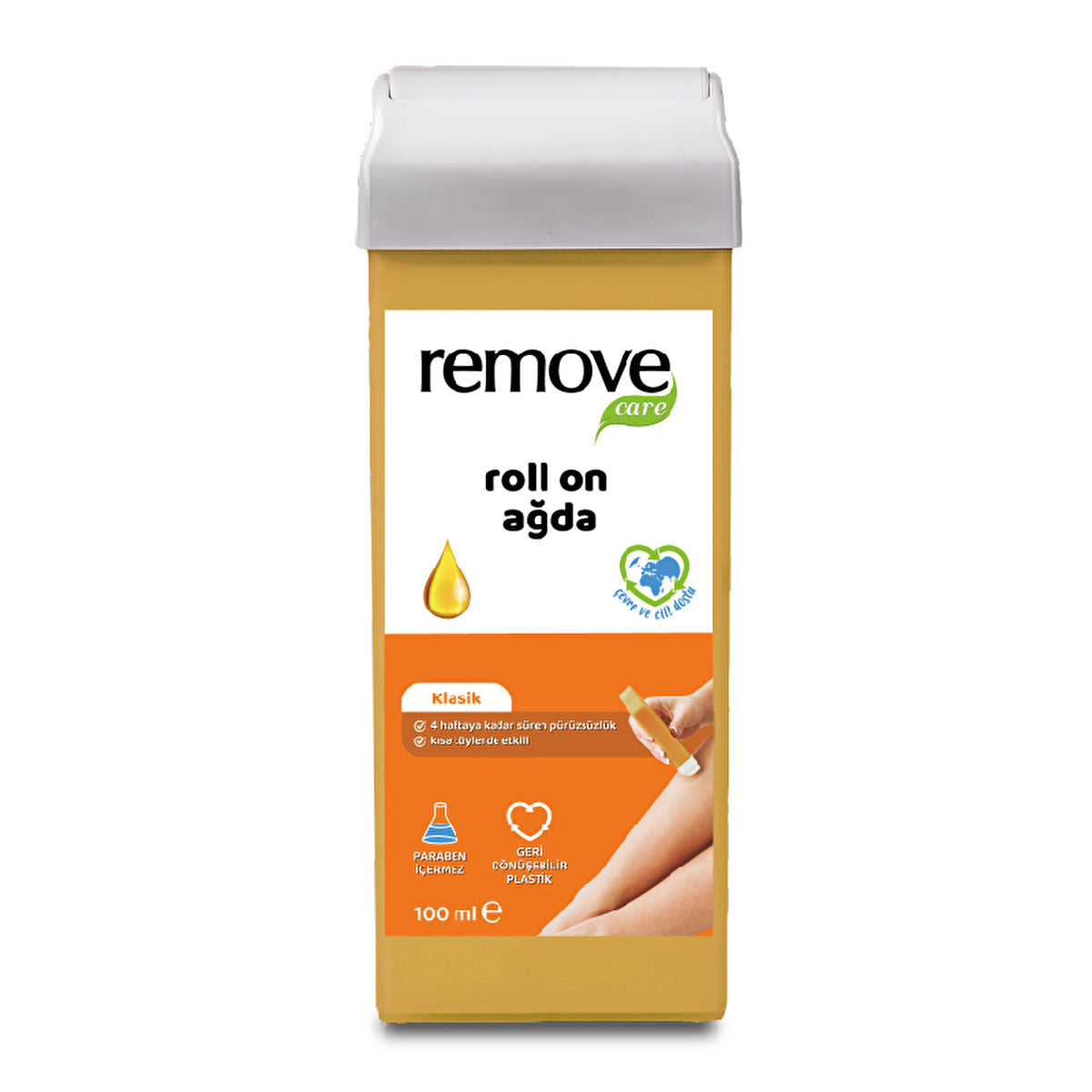 Remove Care Roll On Wax Classic 100ml - Smooth Skin | Natural Ingredients - Image #1