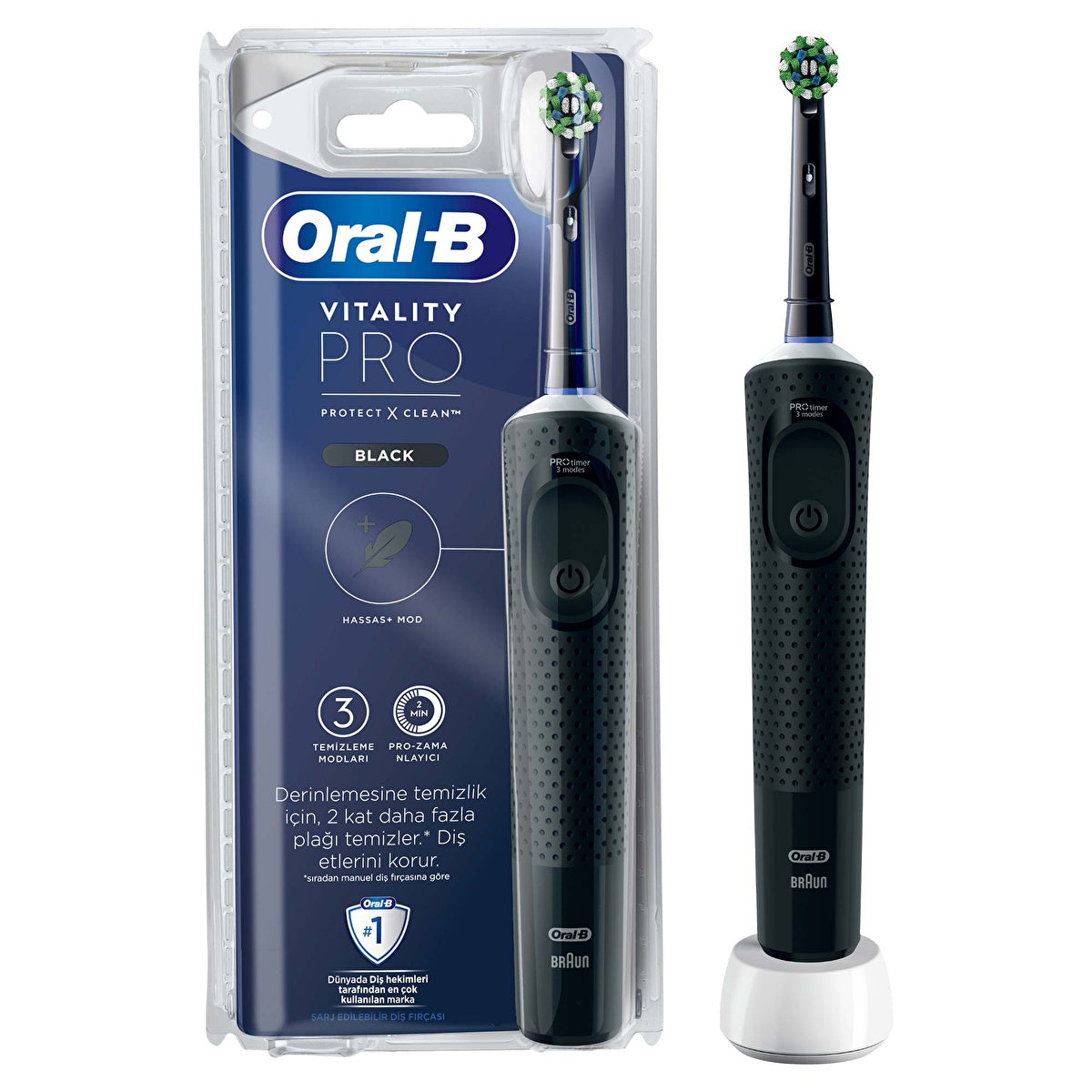 Oral-B Vitality Pro Electric Toothbrush - Black | 3 Modes