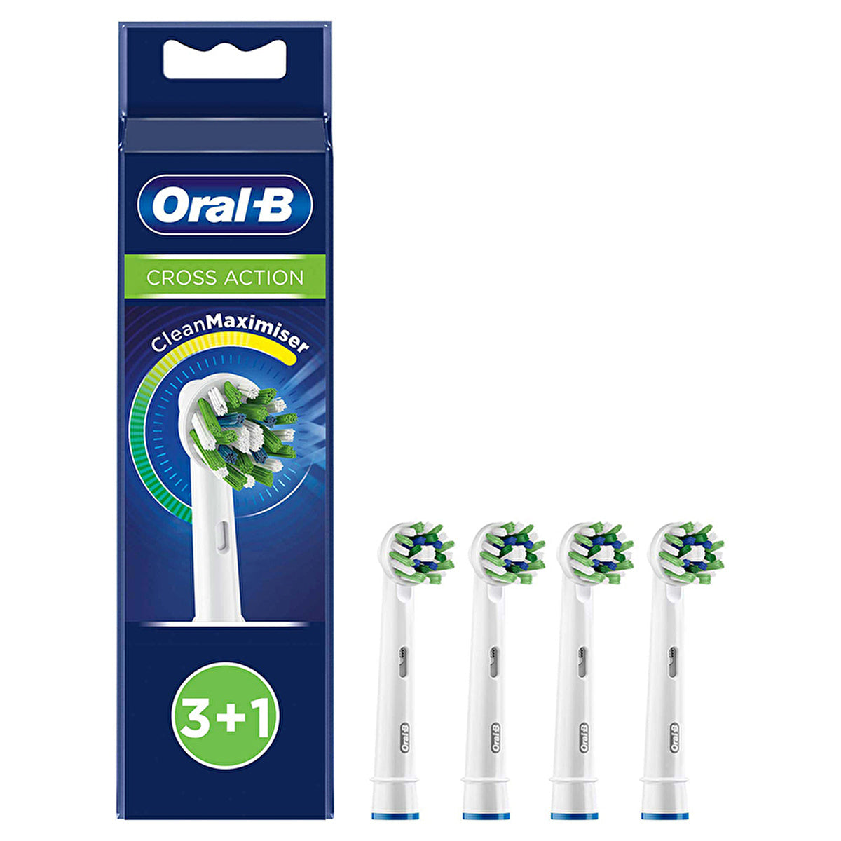 Oral-B CrossAction Clean Maximizer Replacement Heads 3+1 | Premium Quality - Image #1