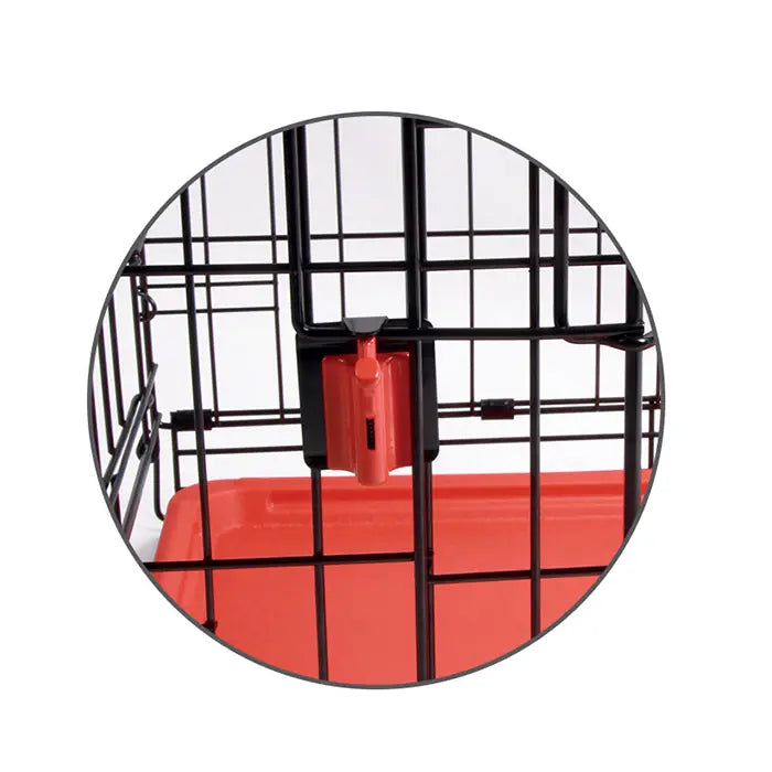M-Pets Voyager Double Door Dog Crate Red 91x58x63cm