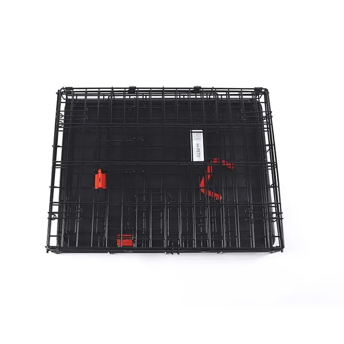 M-Pets Voyager Medium 2-Door Rolling Dog Crate Black 76x48x53cm