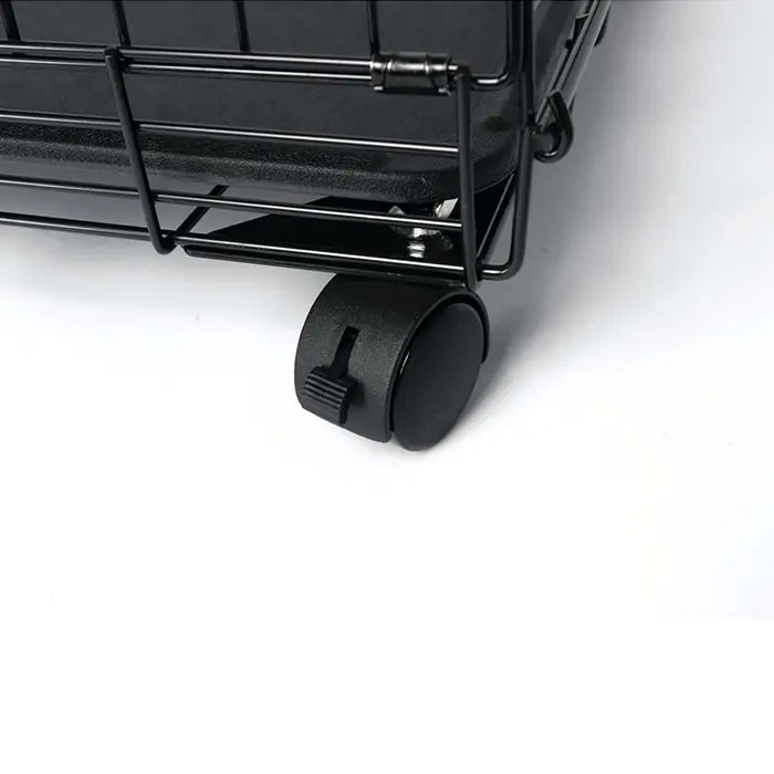 M-Pets Voyager Medium 2-Door Rolling Dog Crate Black 76x48x53cm