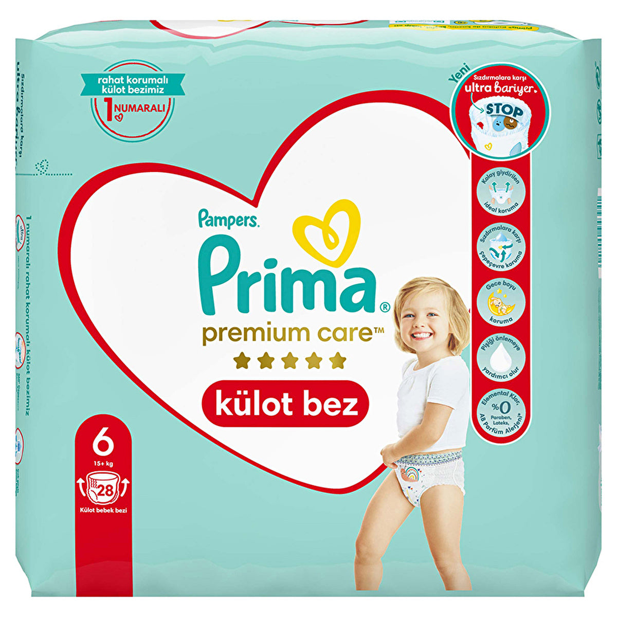 Prima Premium Care Baby Diapers Size 6 - 28 Count | Ultra Soft