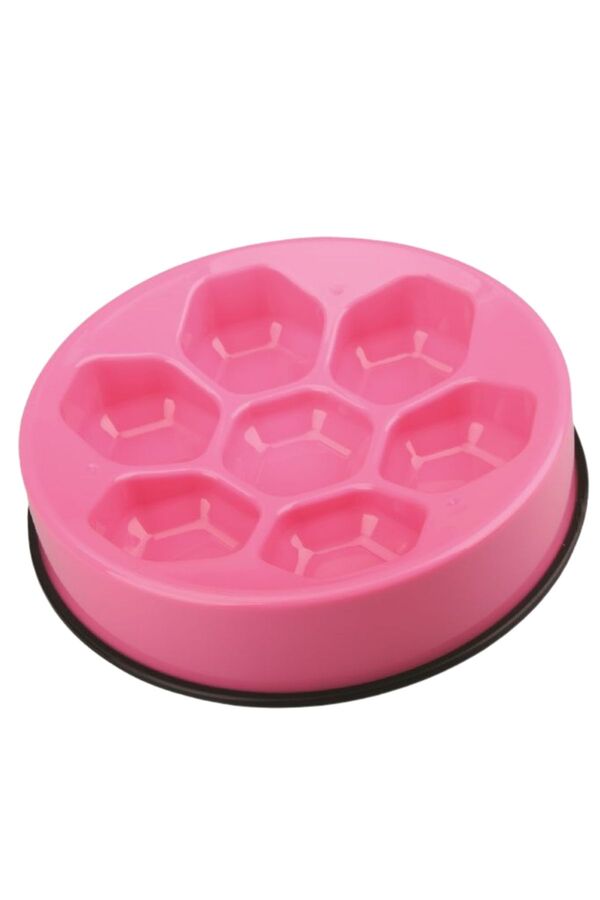 M-Pets Cavity Slow Feeder Dog Bowl Pink 1200ml