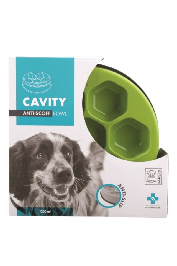 M-Pets Cavity Slow Feeder Dog Bowl for Healthy Digestion 1200ml