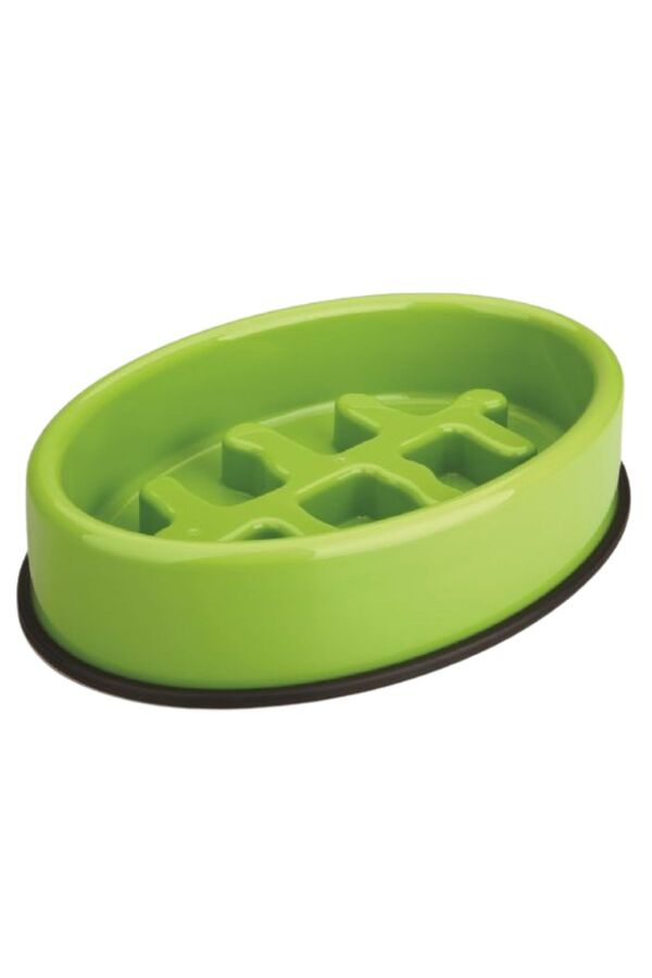 M-Pets Fishbone Slow Feeder Pet Bowl Green 1200ml