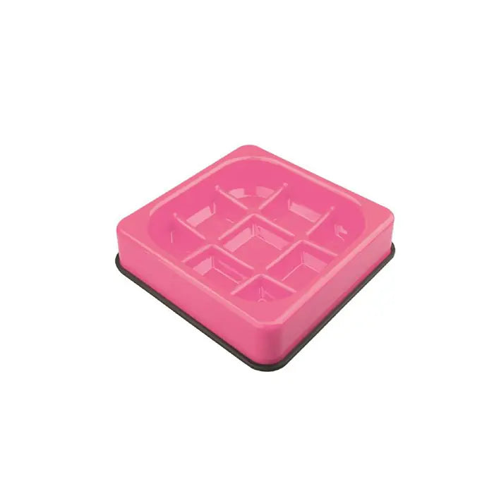 M-Pets Waffle Slow Feeder Pet Bowl Pink 1500ml