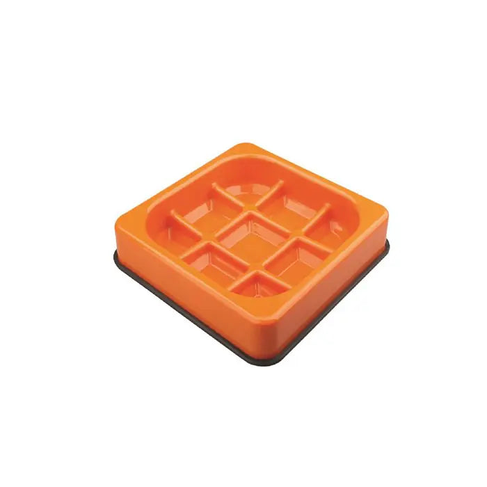 M-Pets Waffle Slow Feeder Pet Bowl 1500ml Orange
