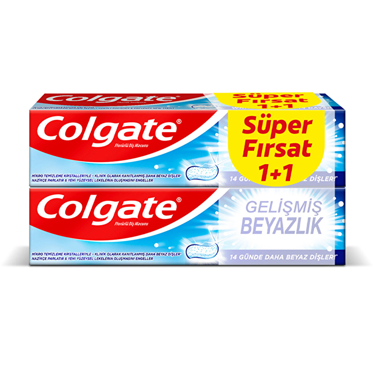 Colgate Advanced Whitening Toothpaste 2 x 1.7 oz - Proven Formula - Image #1