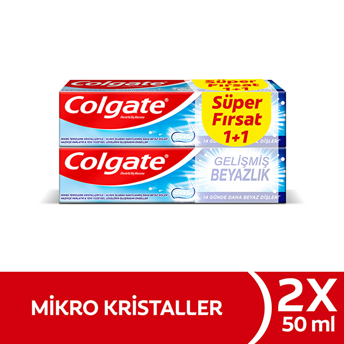 Colgate Advanced Whitening Toothpaste 2 x 1.7 oz - Proven Formula - Image #2