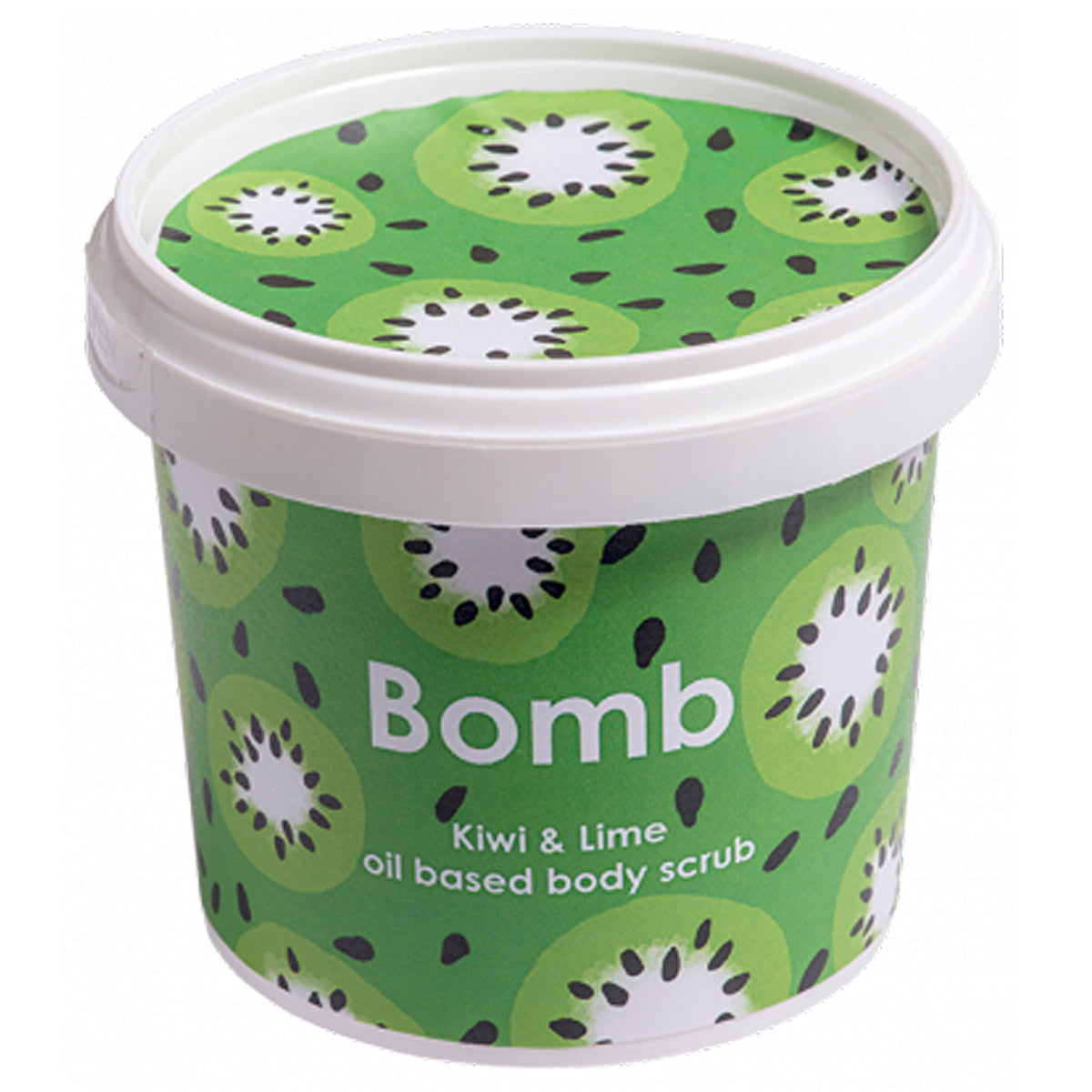 Bomb Cosmetics Kiwi & Lime Body Scrub 13oz - Natural Exfoliant | Eco-Friendly - Image #1