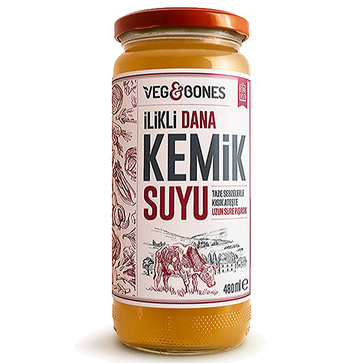 Veg &amp; Bones Bone Broth - Vegetable Infused 480ml | Natural Ingredients