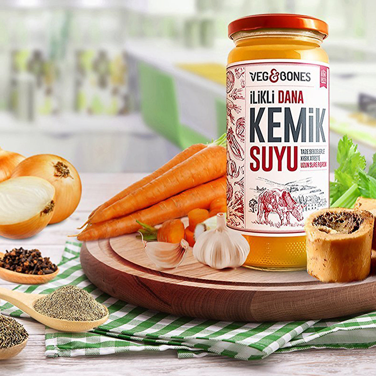Veg &amp; Bones Bone Broth - Vegetable Infused 480ml | Natural Ingredients