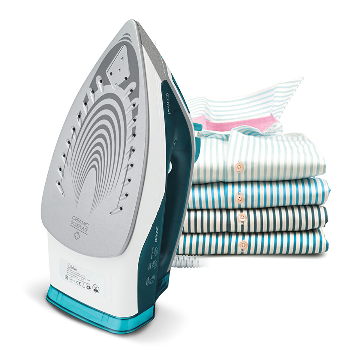 Ceramic Sole Steam Iron KSI-6319C - 2000W with Anti-Drip | Compact - Image #1