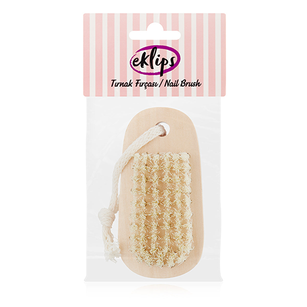 Eklips Wooden Nail Brush - Compact Design | 4.5 x 9 cm