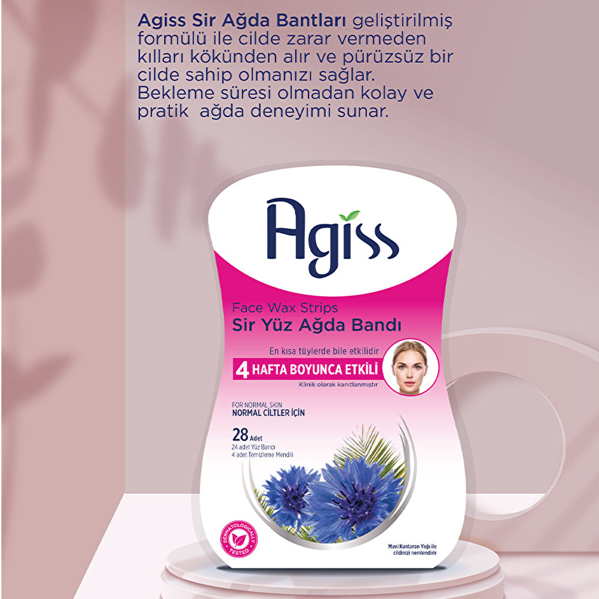 Agiss Wax Strips for Face - Normal Skin - 28 Count | Hair Removal - Image #1