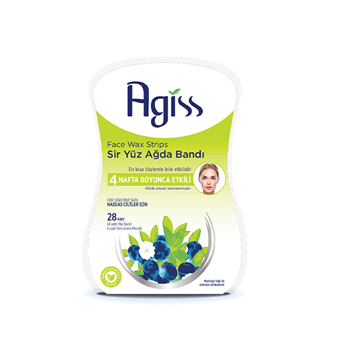 Agiss Wax Strips for Sensitive Skin - 28 Count | Face Hair Removal