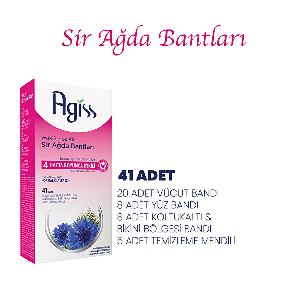 Agiss Wax Strips for Body, Underarm, Bikini & Face - 41 Strips | Normal Skin - Image #4