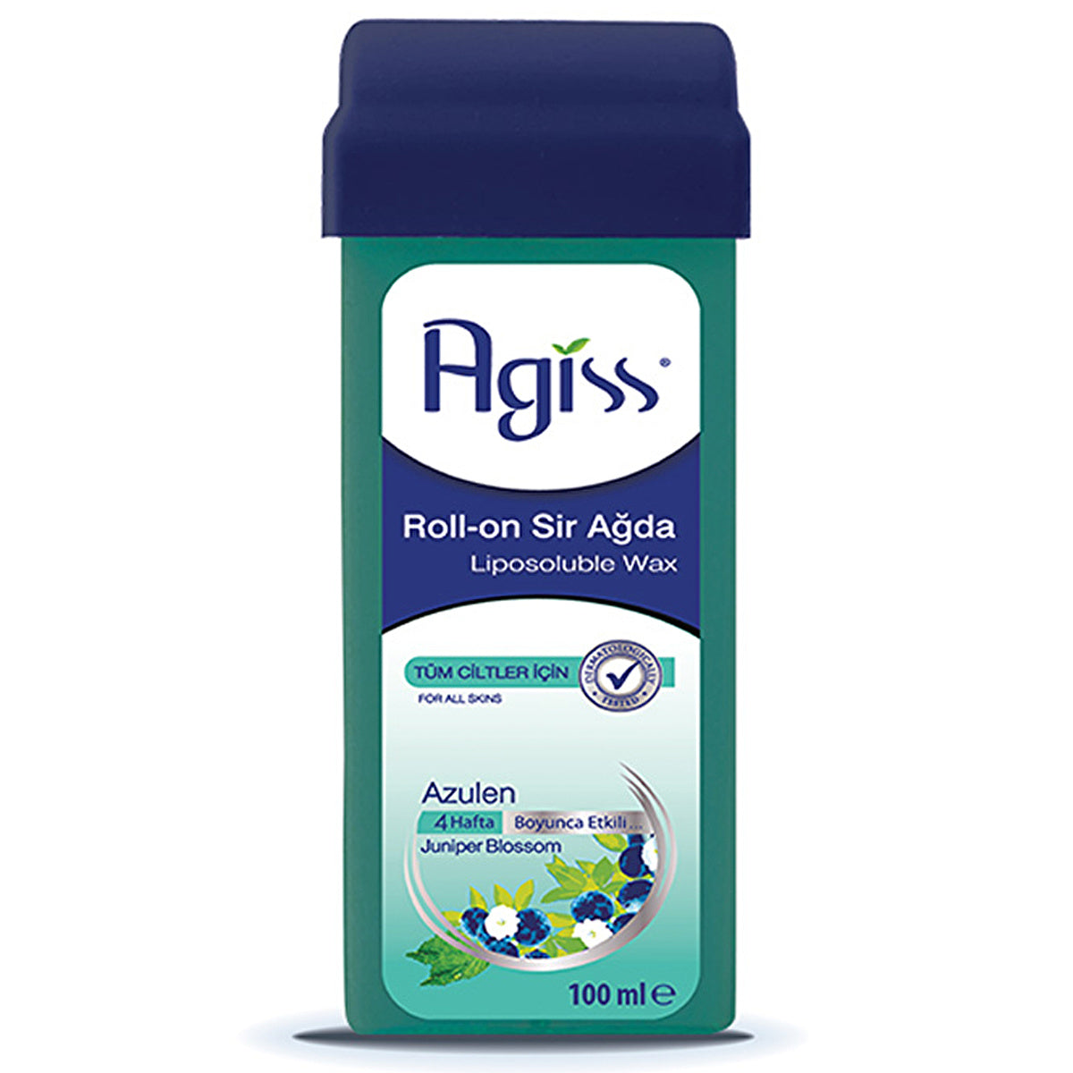 Agiss Roll-On Wax (Azulene) for All Skin Types - 3.4 oz | Natural Resin