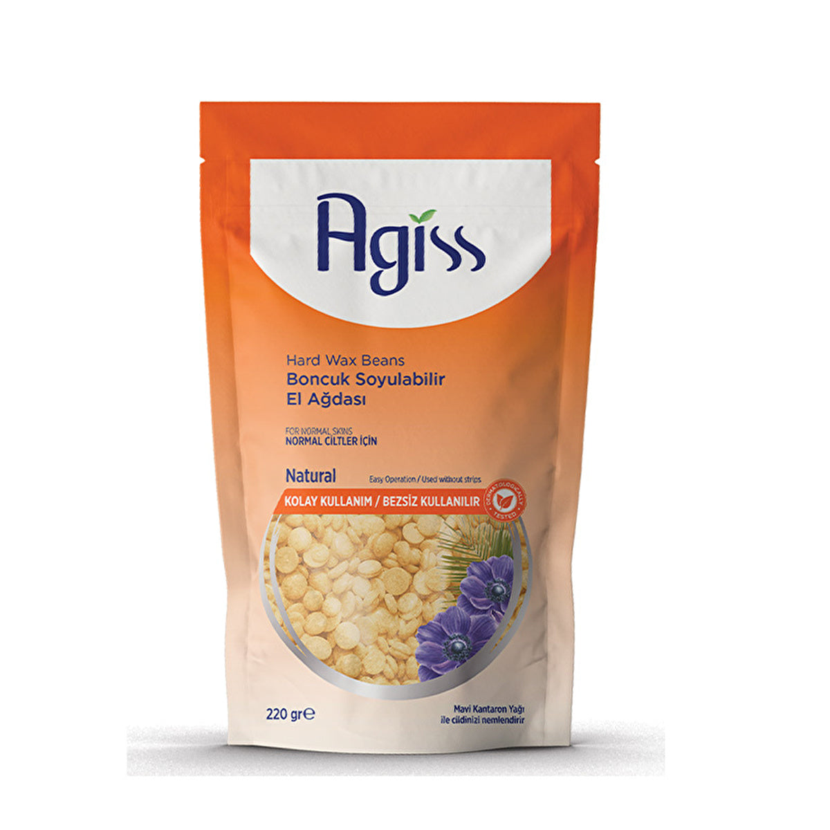 Agiss Wax Beads for Normal Skin 220g - Natural Formula | Hair Removal - Image #1