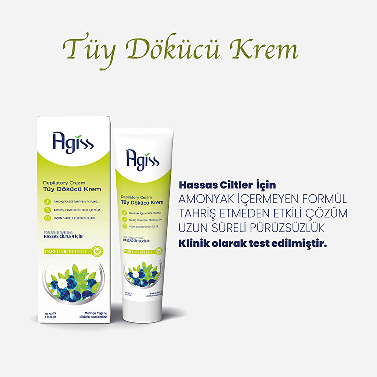 Hair Removal Cream for Sensitive Skin - 100ml | Agiss